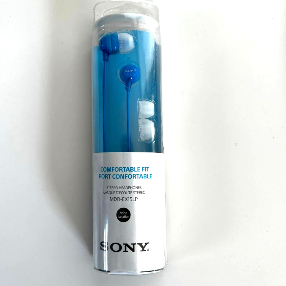 2 Sony MDREX15LP In-Ear Earbud Headphones, Blue